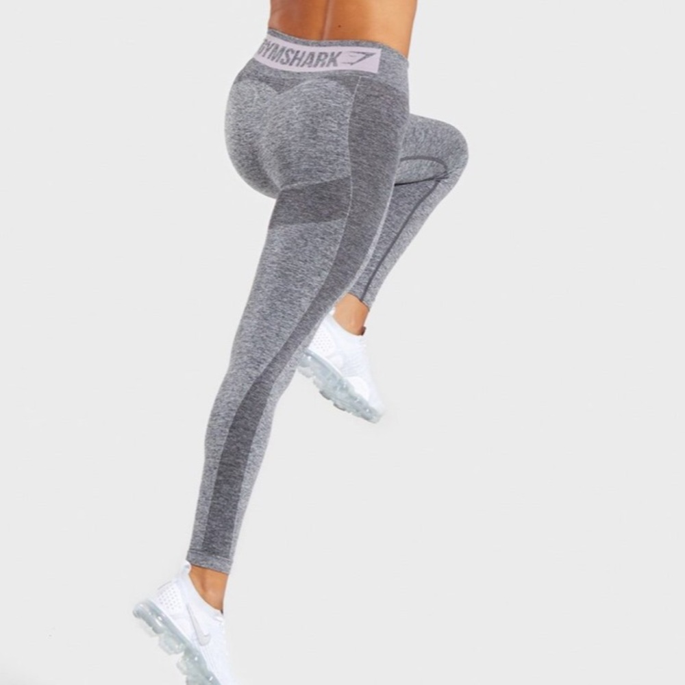 Gymshark high waisted flex leggings gray/pink